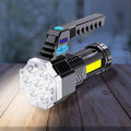 PHOBIA Rechargeable LED flashlight with 7 LEDs and COB side light.