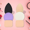 Set of six vibrant, latex-free makeup sponges for flawless foundation application.