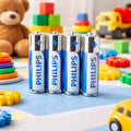 Pack of 4 ultra alkaline AAA batteries for household electronics and devices