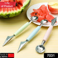 Complete set of stainless steel fruit carving tools and peelers on a white background.