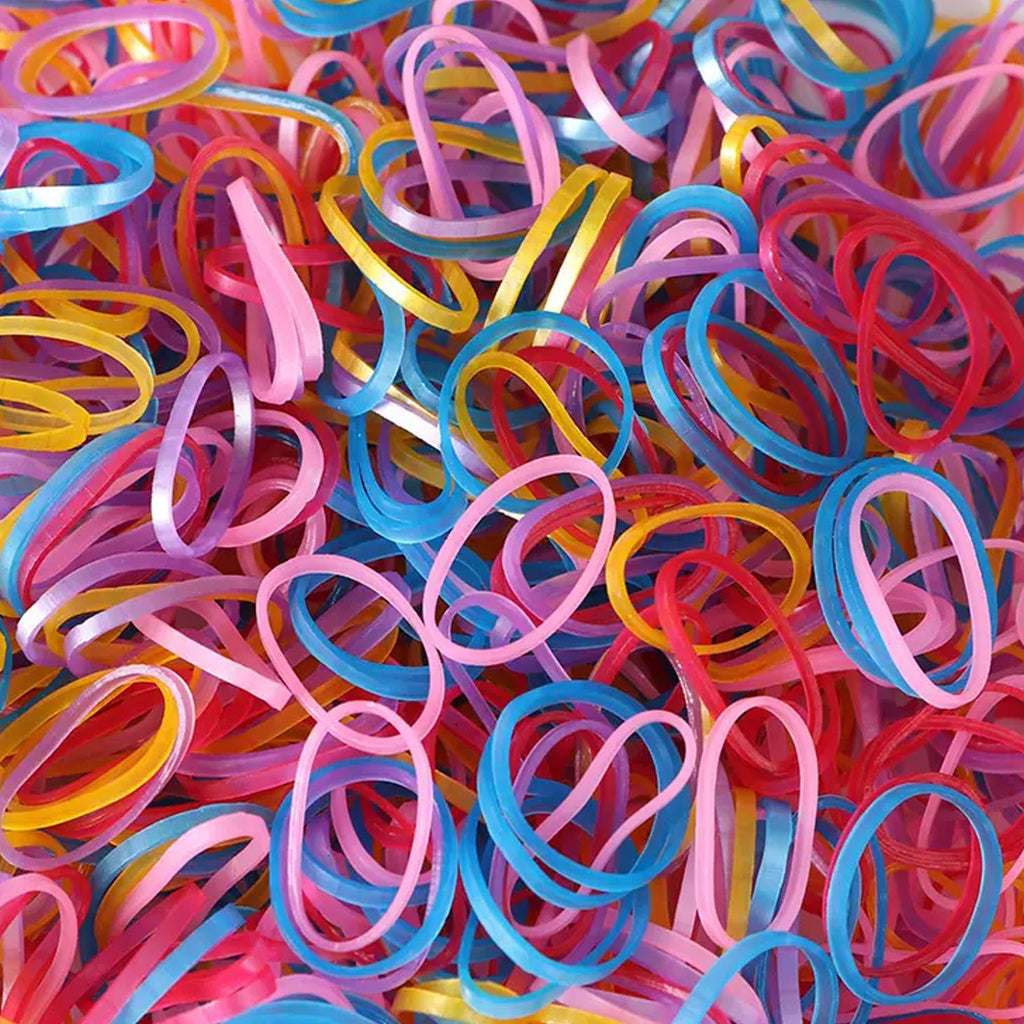 Flexible and reusable multicolor rubber bands for efficient home organization.