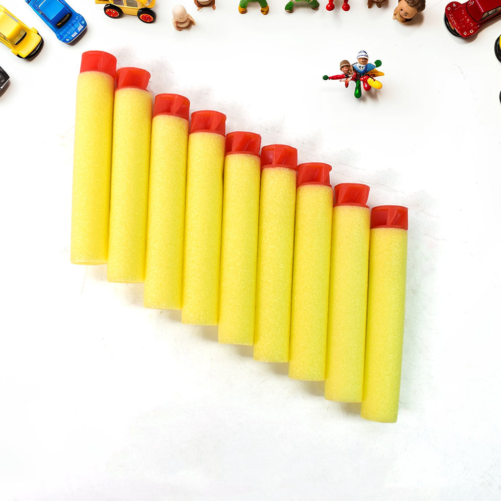 Kids playing with safe and reusable foam blaster darts.