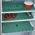 Waterproof PVC fridge drawer mats in a set of six.