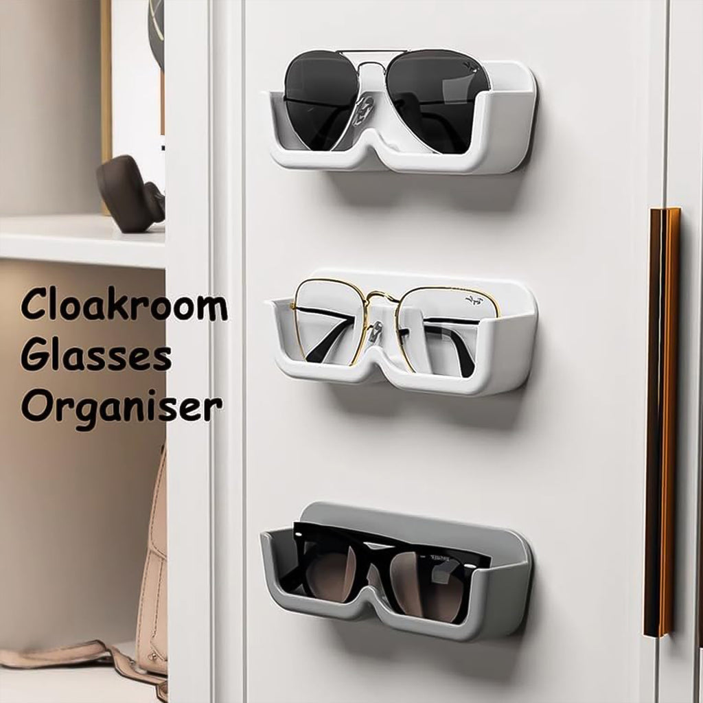 Bedroom wall showcasing an eyeglasses display stand, perfect for keeping frames organised.