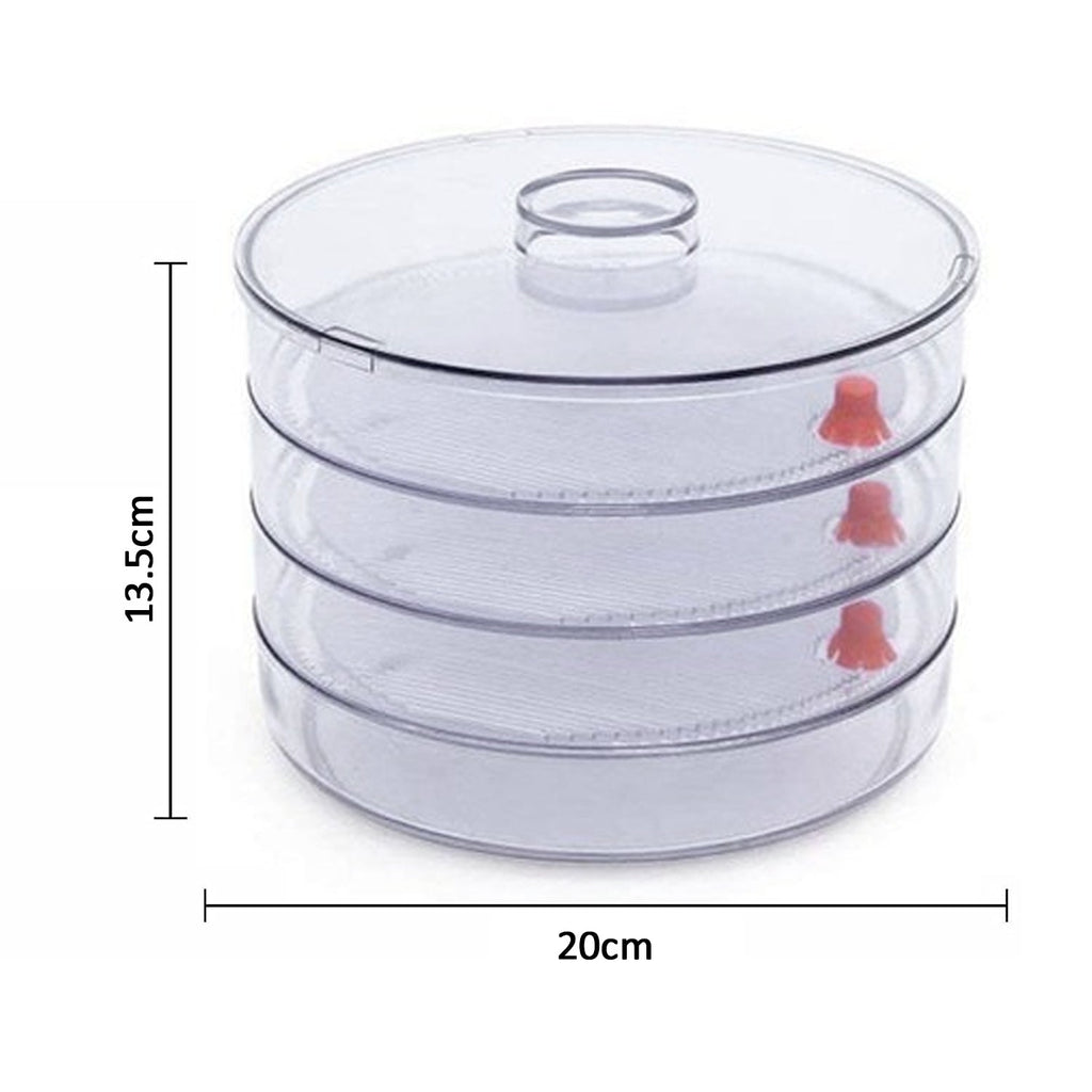 Side view of the Tidy Table plastic sprout maker, illustrating its durable and hygienic construction.