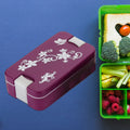 Airtight Lunch Box with two compartments, shown from the top, perfect for daily meals.