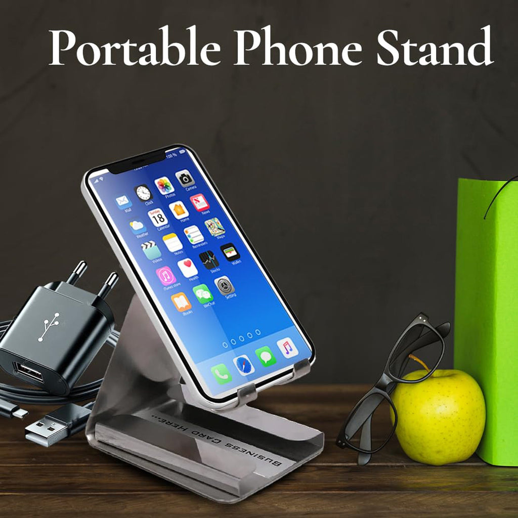 Small tabletop phone stand ideal for office and home use