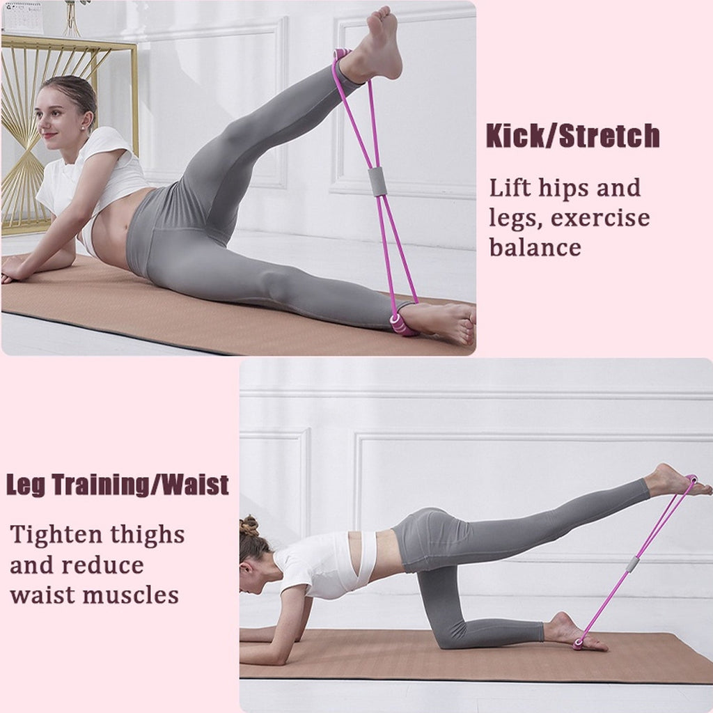 An exercise loop band ready for yoga and gym workouts, enhancing flexibility.