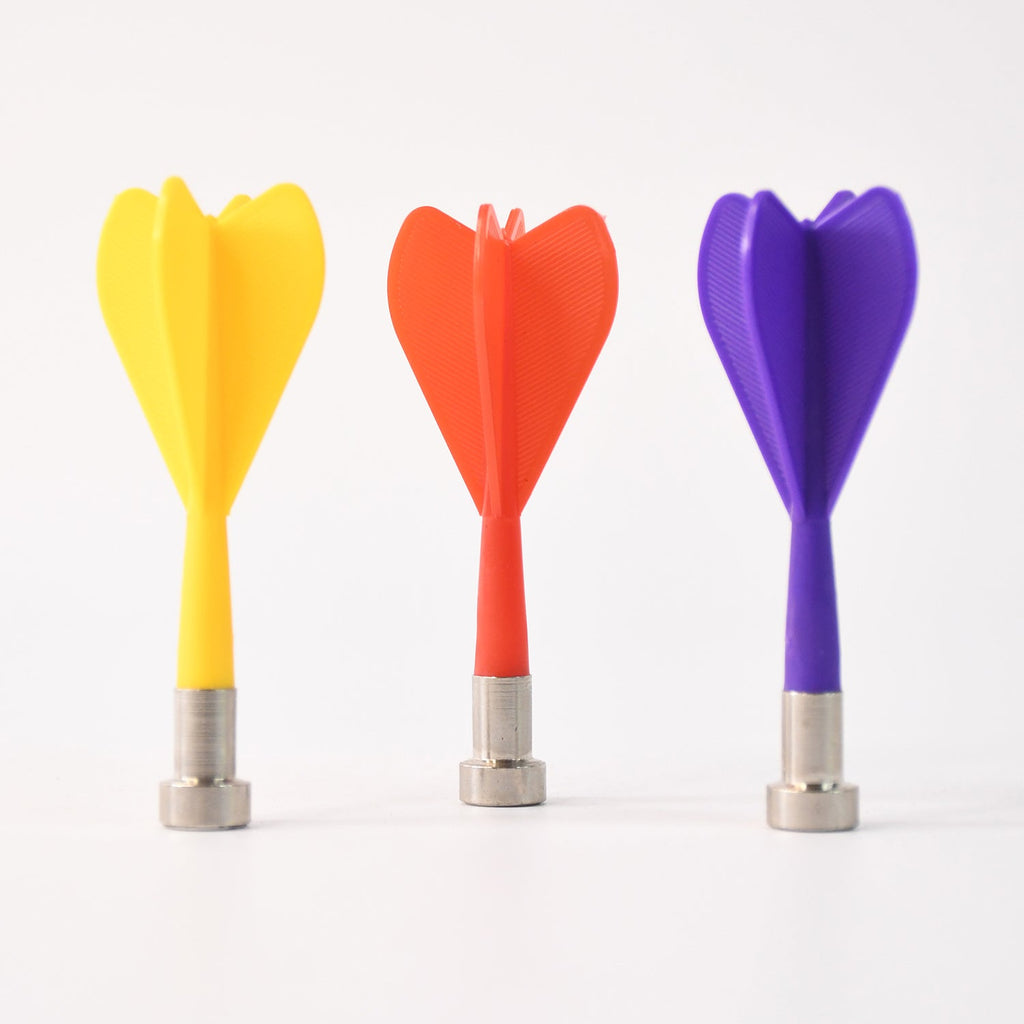 Magnetic dartboard game set retail packaging showing safe indoor game