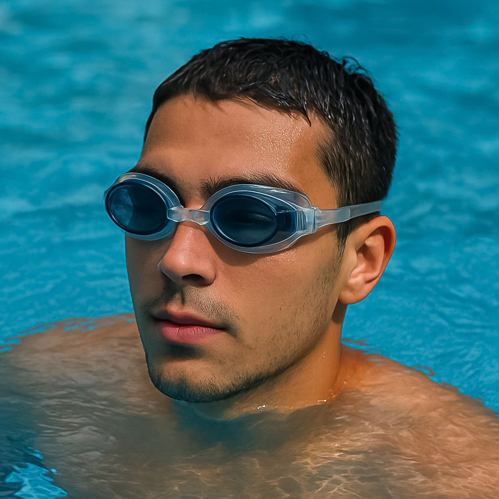 Ocean View UV-protected swimming goggles with wide field view