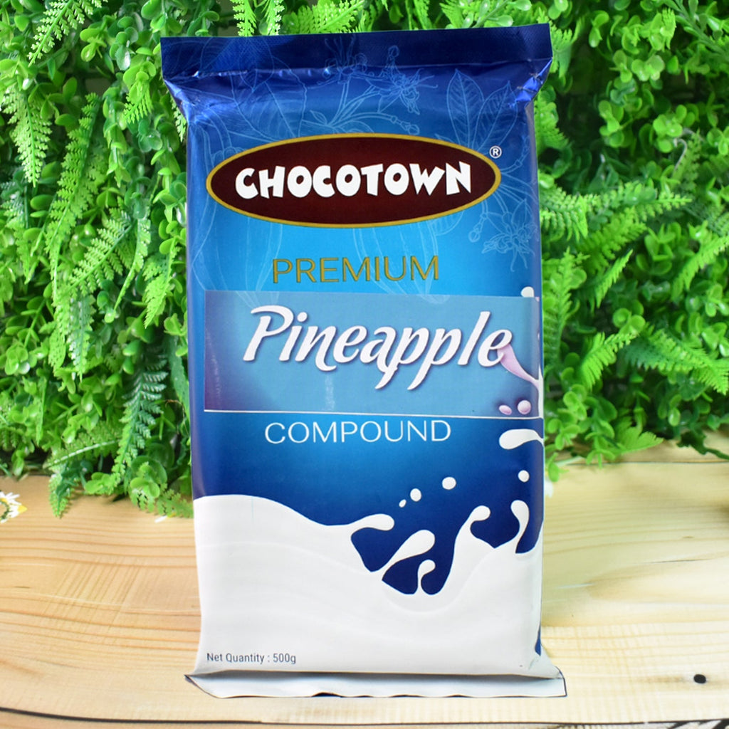 Close-up of the Chocotown Pineapple Compound Slab, highlighting its smooth texture.