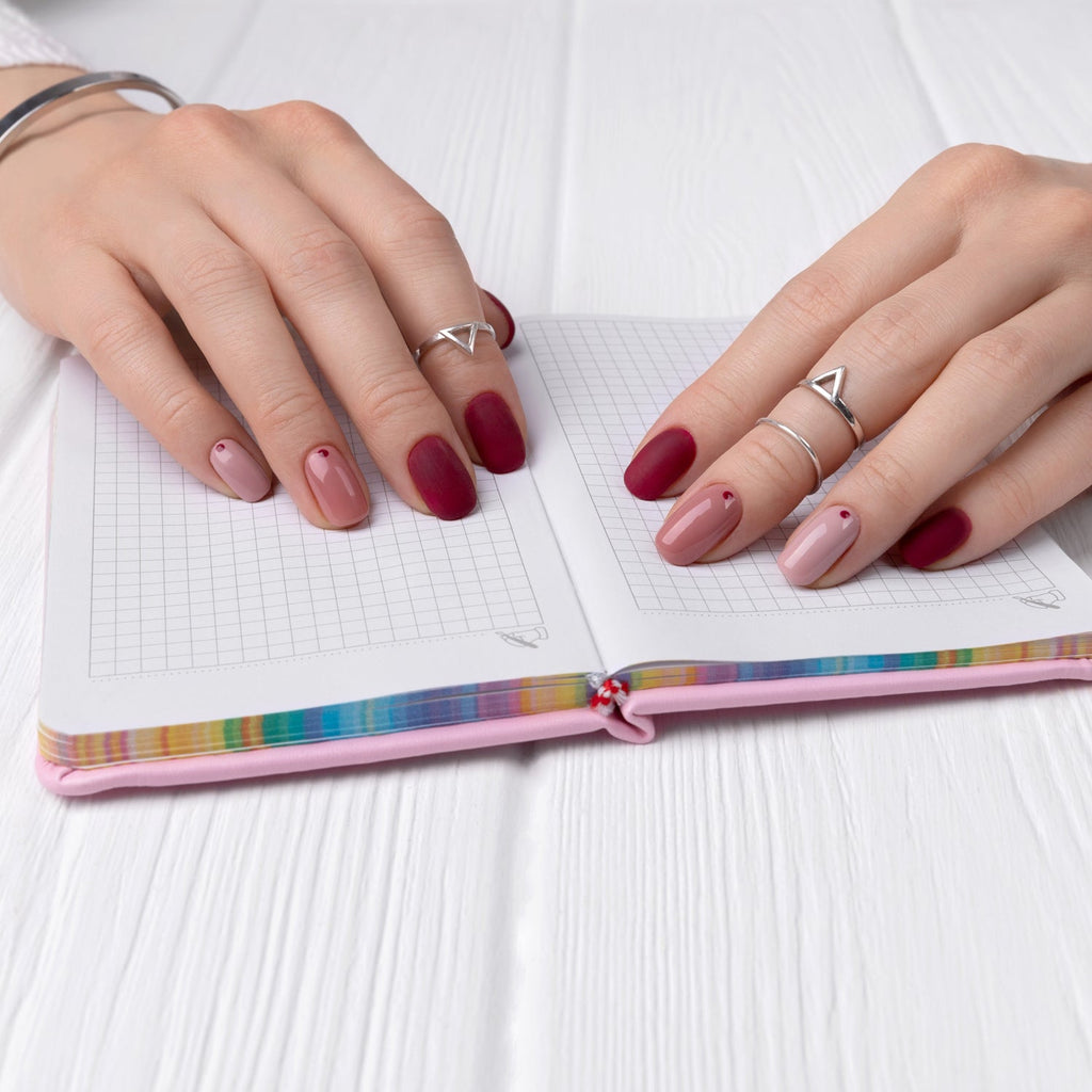 Set of two 9 cm professional double-sided nail files on clean surface