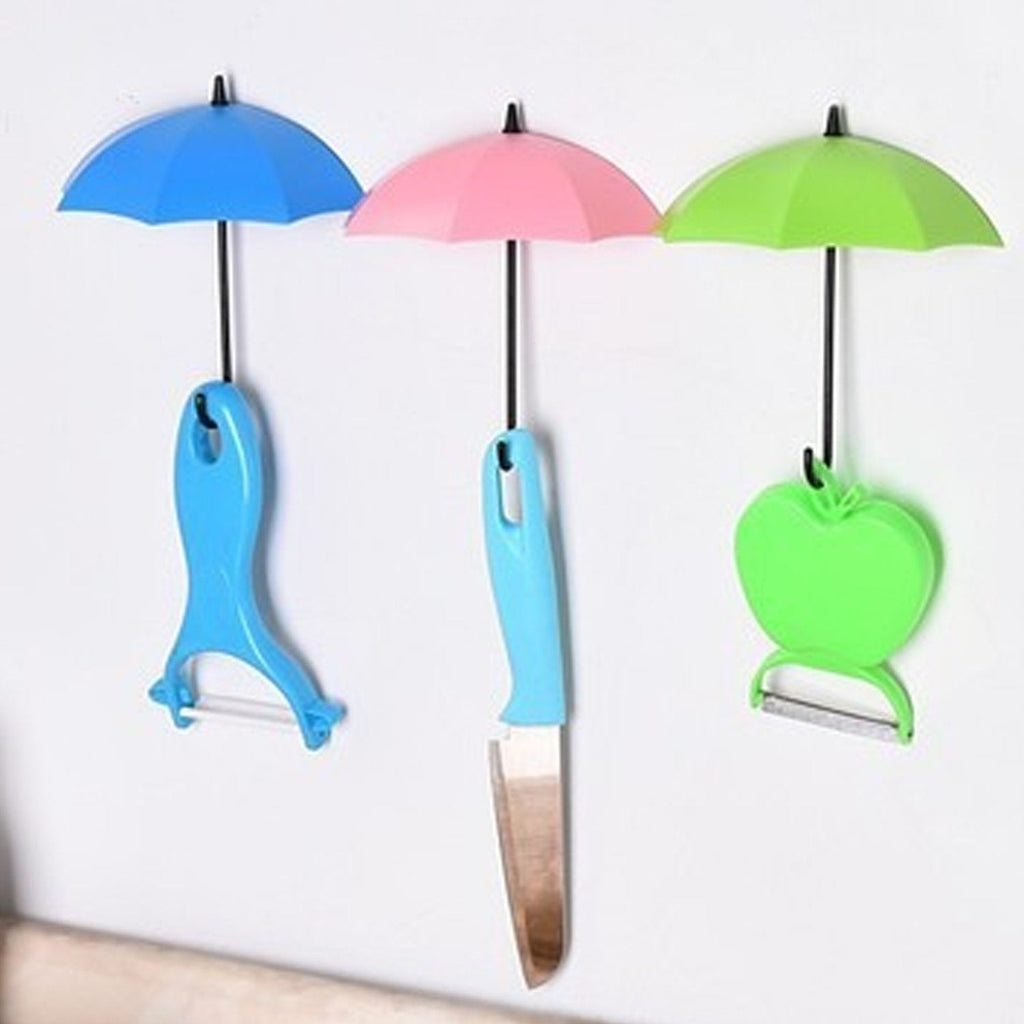 Assorted umbrella key holders, perfect for home organization and decor.