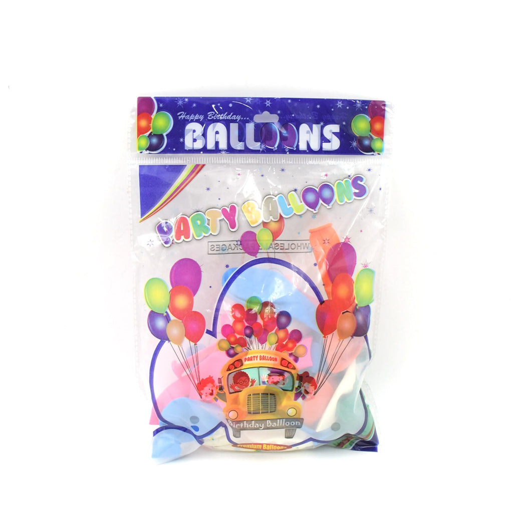 Brightly colored party balloons creating a joyful atmosphere.