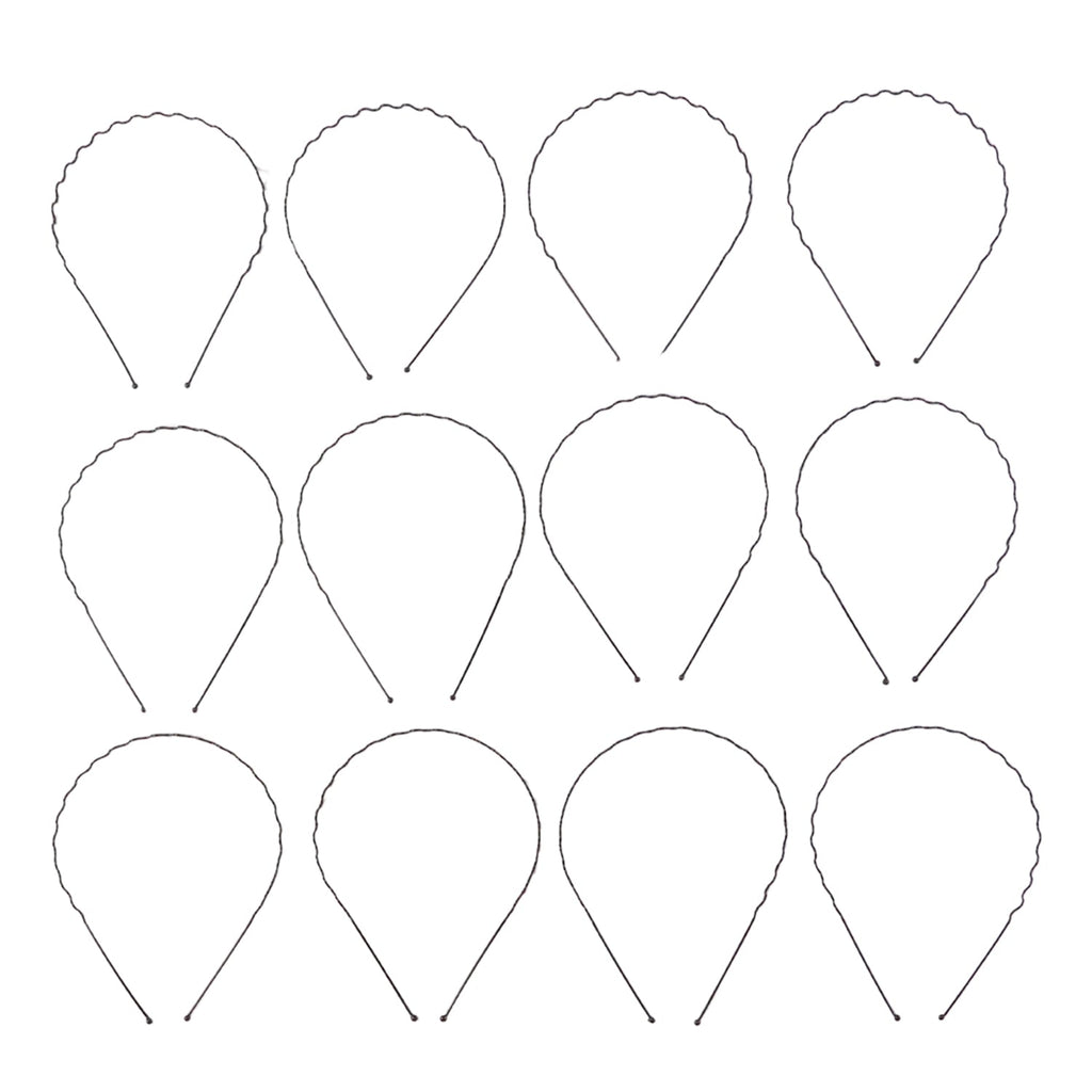 Classic wavy metal headband with rust-resistant coating