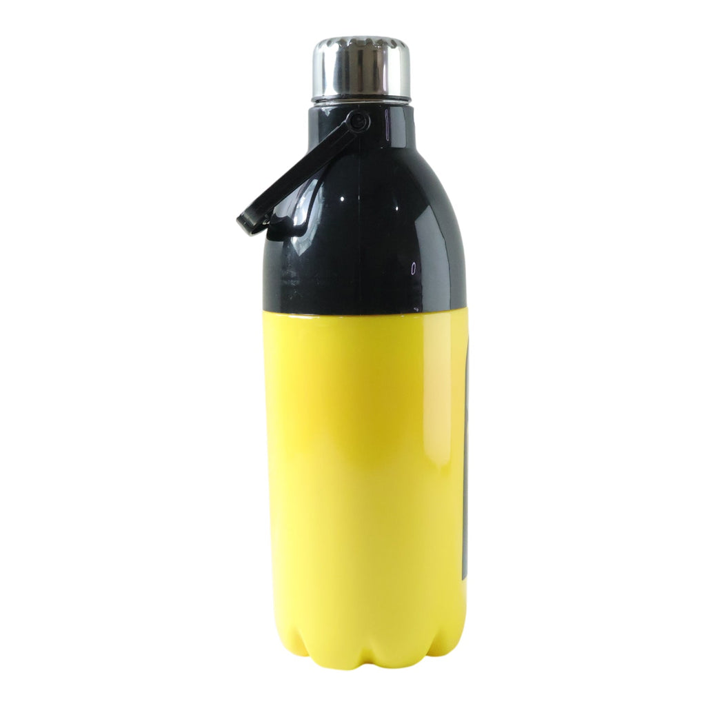 Travel water bottle with 1400ml capacity and carry strap