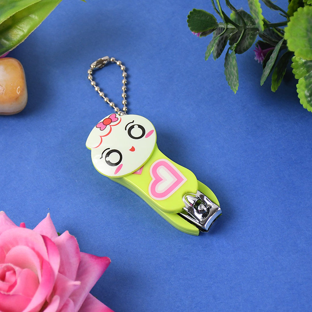 Kids manicure clipper tool with colorful cartoon characters
