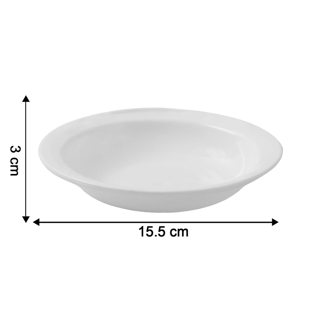 Premium quality white serving bowl for curry and noodles