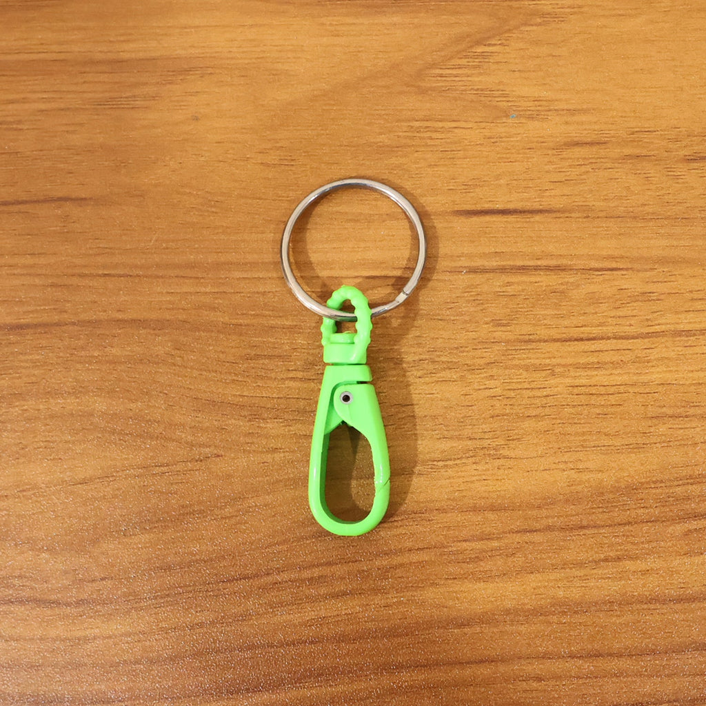 Lightweight mini plastic key hook with a metal ring, perfect for keys.
