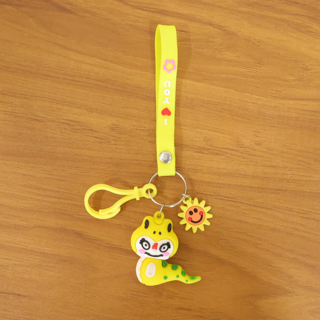 Kawaii dinosaur keychain decorative charm for kids and teens