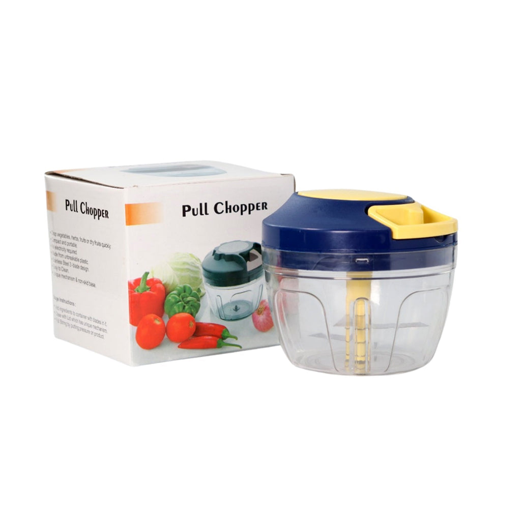 Disassembled parts of the easy-to-clean fruit and vegetable chopper.
