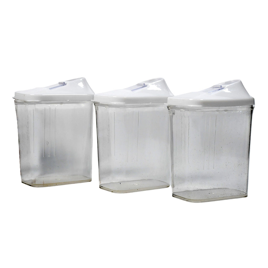 Lifestyle shot of the CookAura 3pc kitchen storage jars in a modern kitchen.