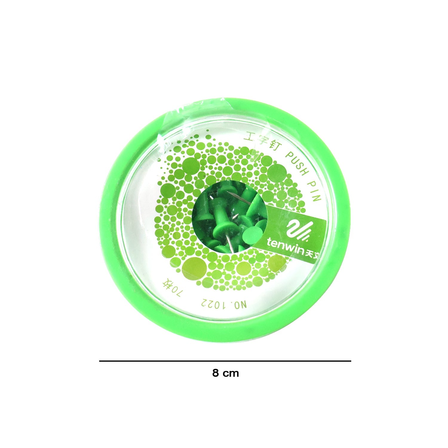 Close-up of push pins ready for notice board pinning