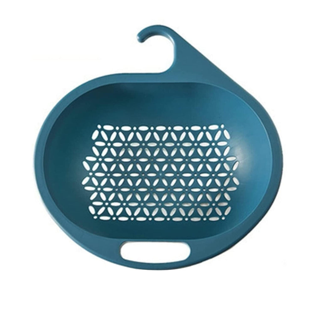 Kitchen sink strainer with corner hook and modern design, fits all sinks