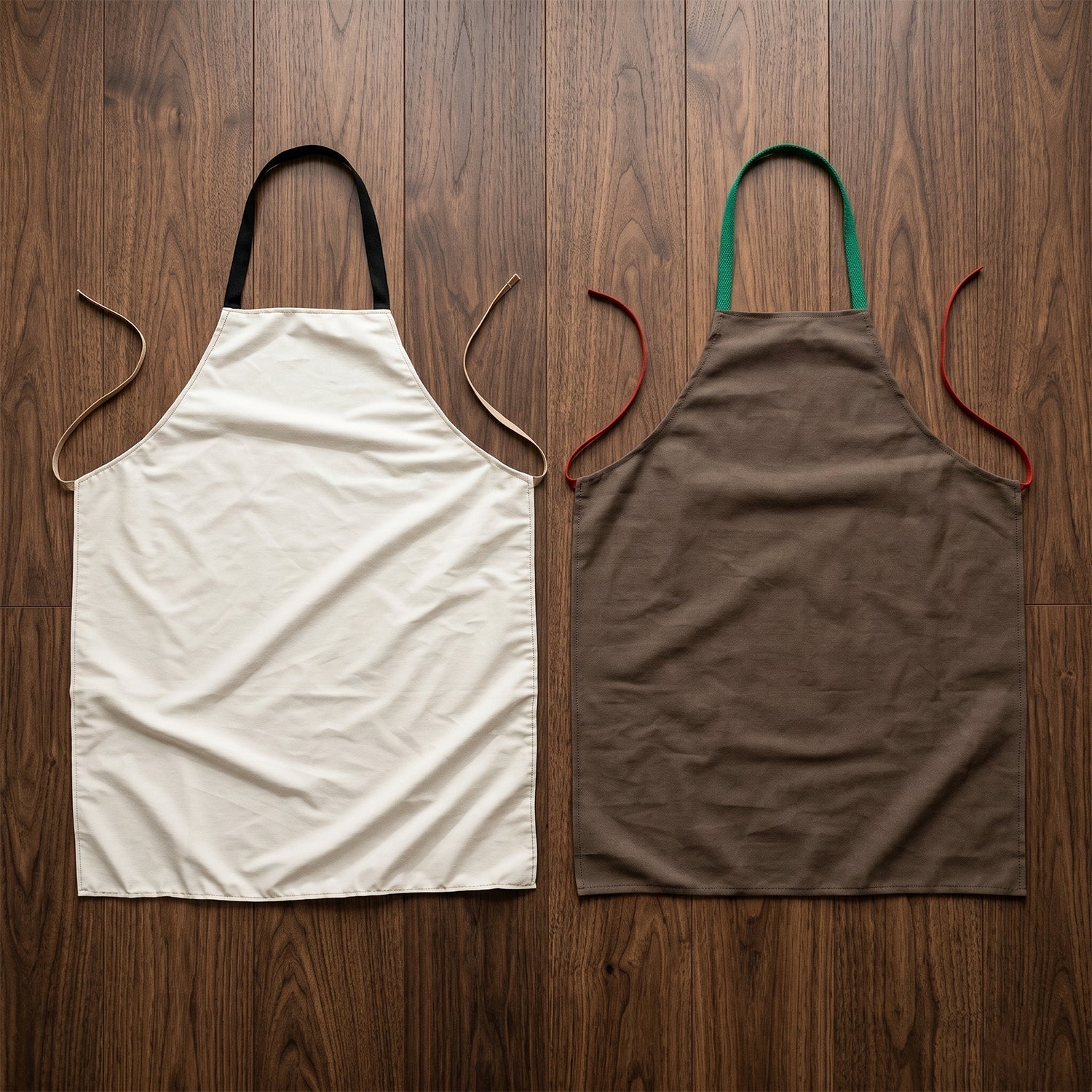 Front view of the kitchen apron highlighting its spacious and convenient pockets.