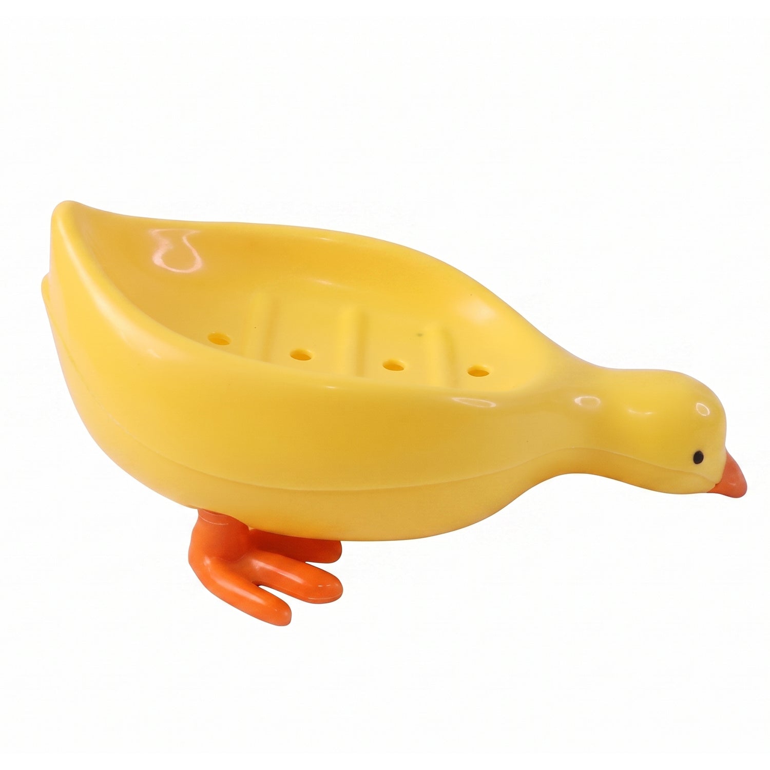 Child-friendly duck soap holder for bathroom decor