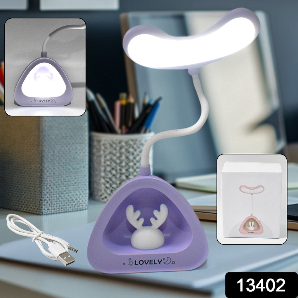 Heart-shaped LED reading lamp with soft, eye-protection lighting.