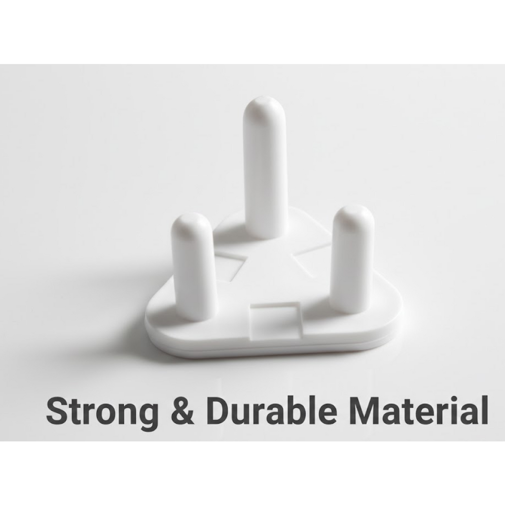 White baby proof socket cover designed for child safety