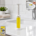 Flower-shaped toilet gel cleaner in box for easy application