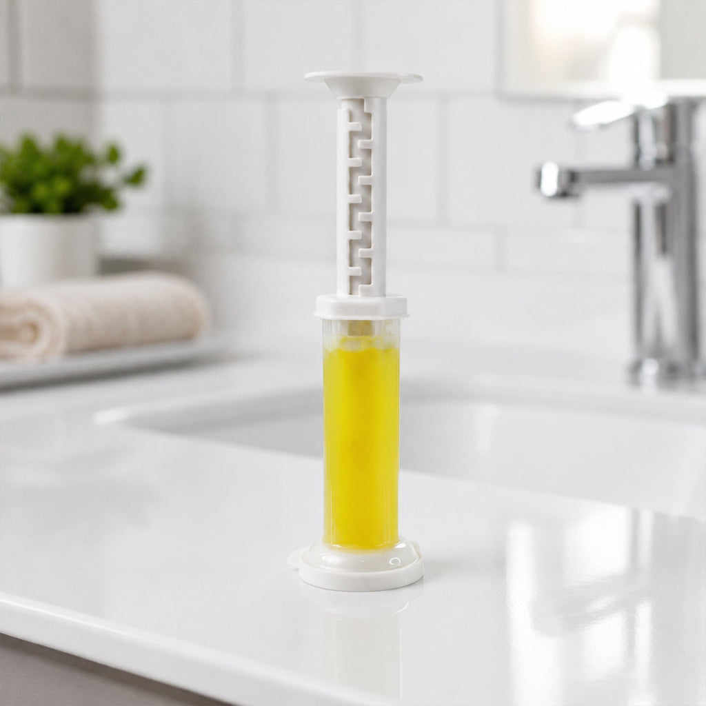 Toilet gel cleaner with fresh fragrance label