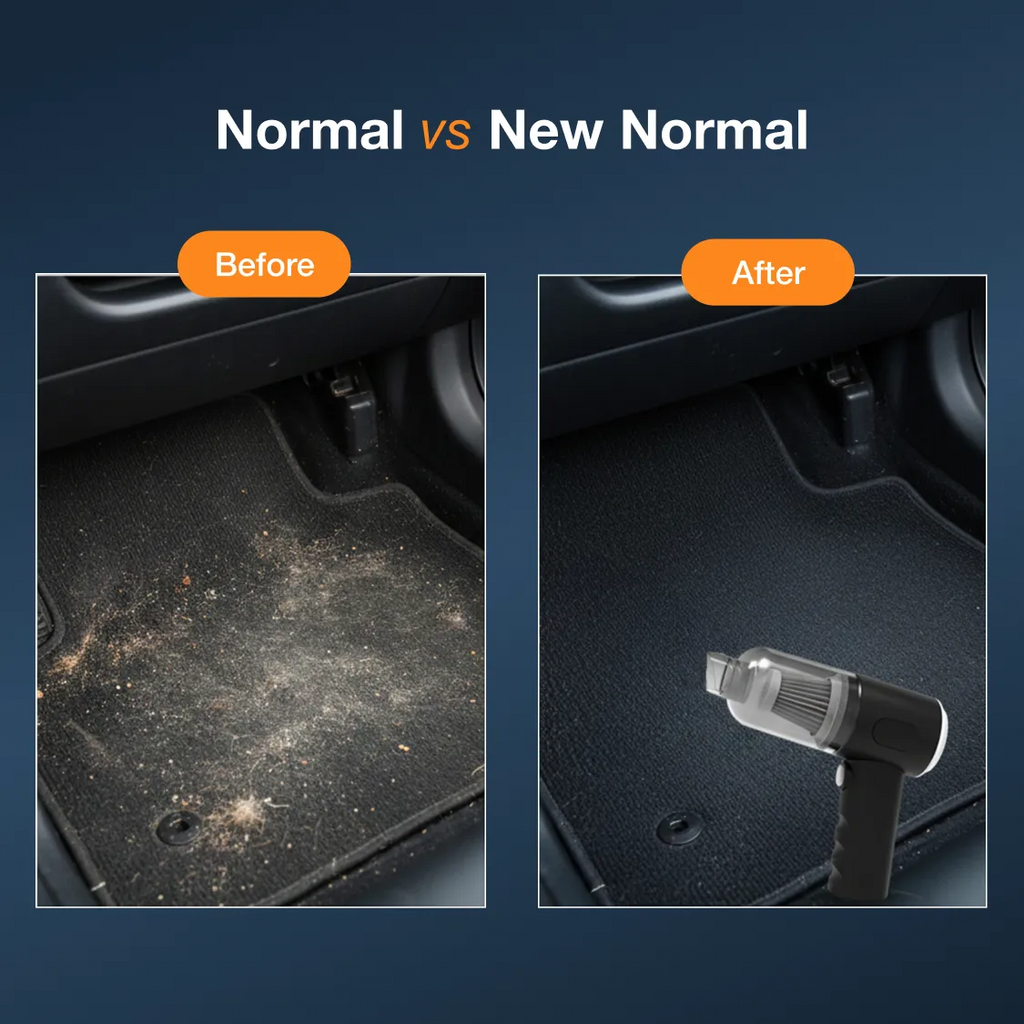 Another angle showcasing the versatile Mini Car Vacuum cleaner.
