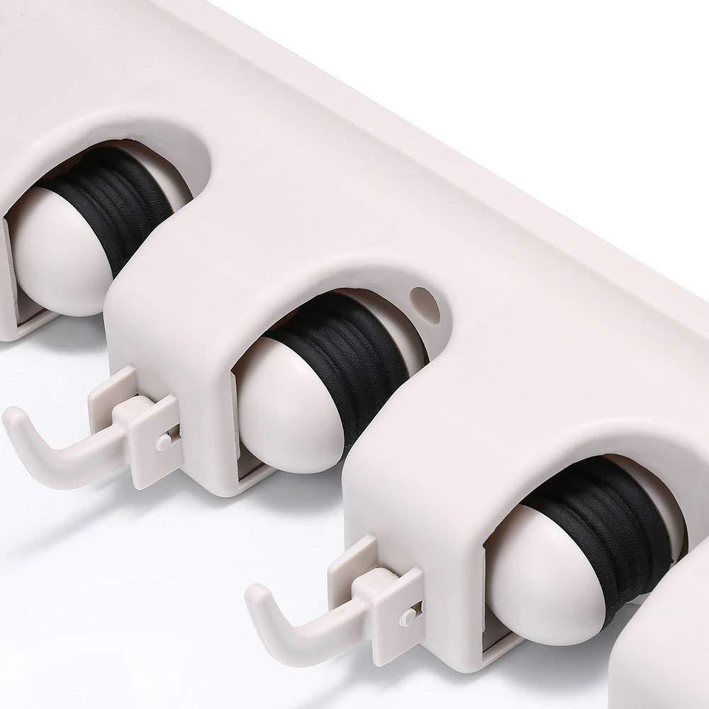 Detailed view of the durable construction of the GlimmerHome mop and broom holder.