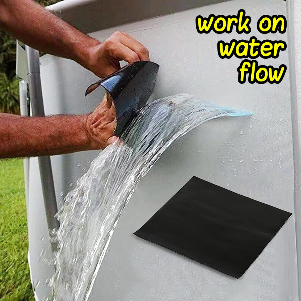 Illustration demonstrating the easy application steps of the BoltForce repair tape.