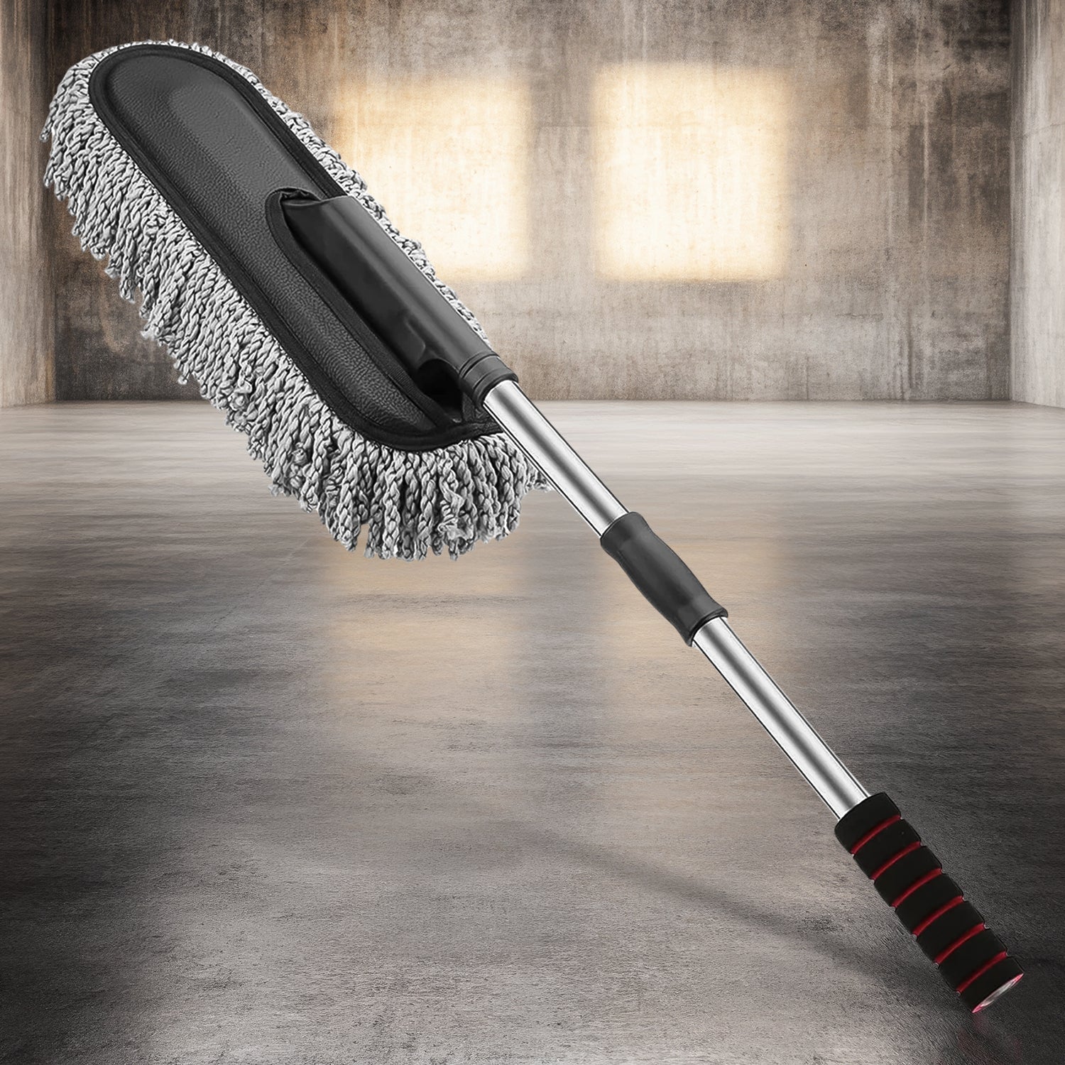 Velvet Wheels Car Dust Brush with soft bristles, ideal for gentle interior and exterior car cleaning.