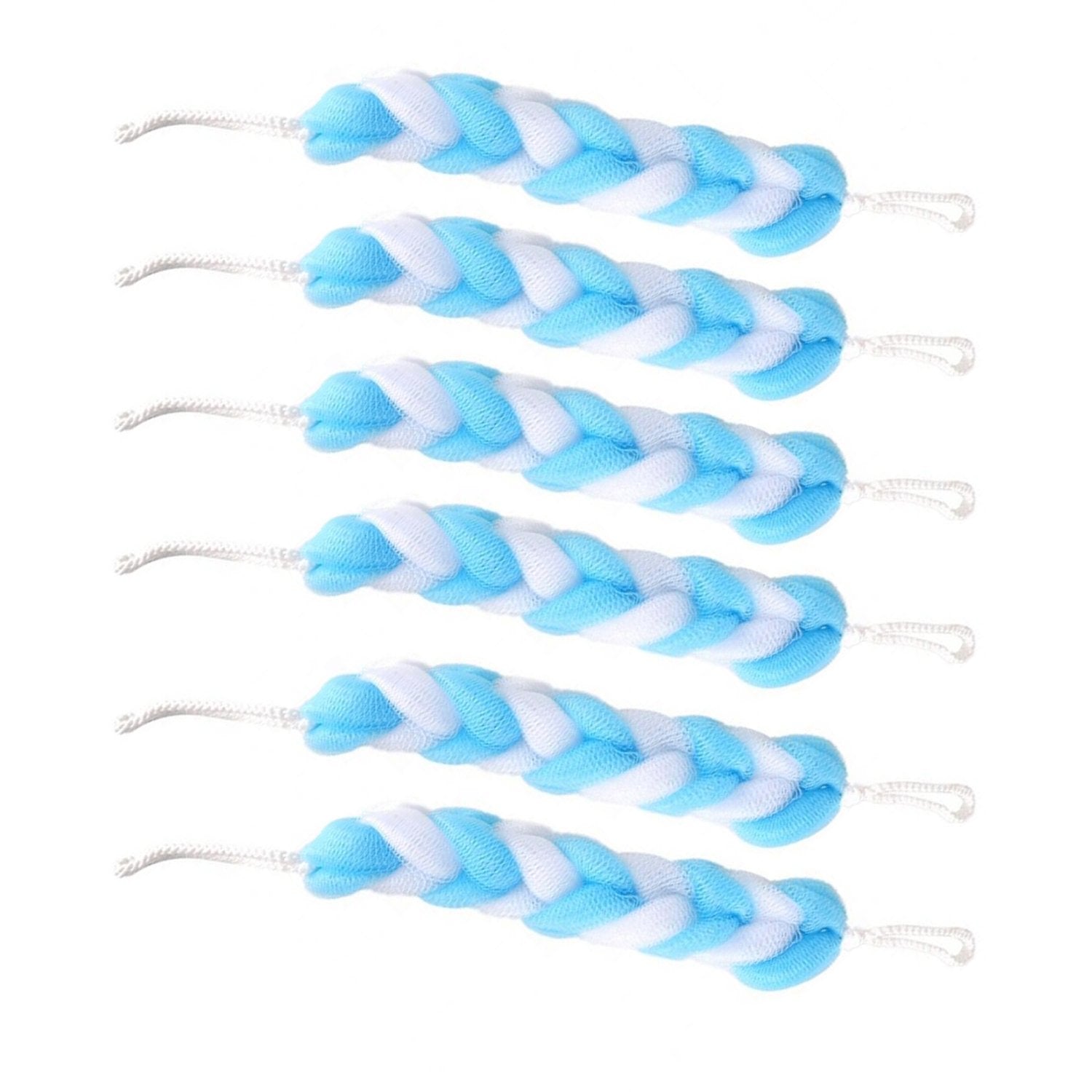 Soft mesh Loofah Sponge for body, part of a 6-pack, enhancing your daily bath routine.