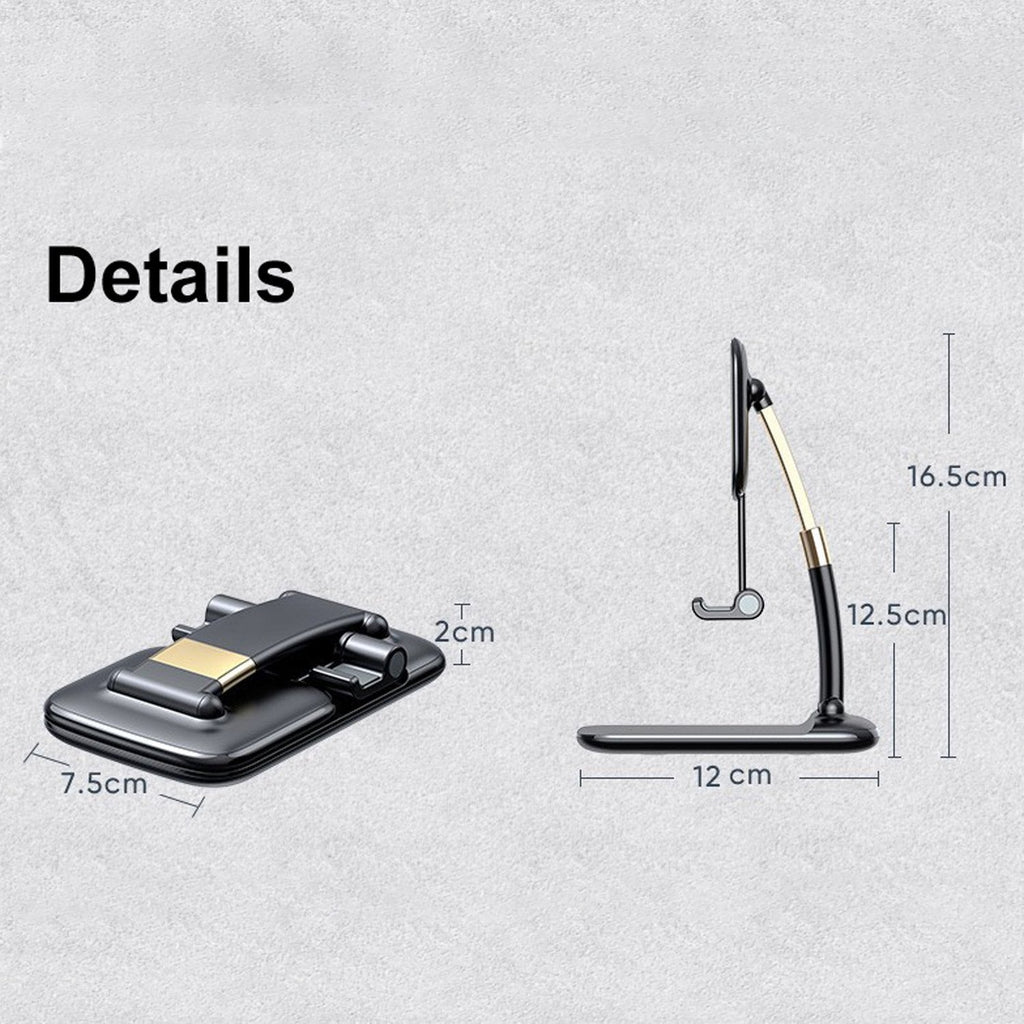 Slim and lightweight folded phone holder, ideal for carrying in a bag.