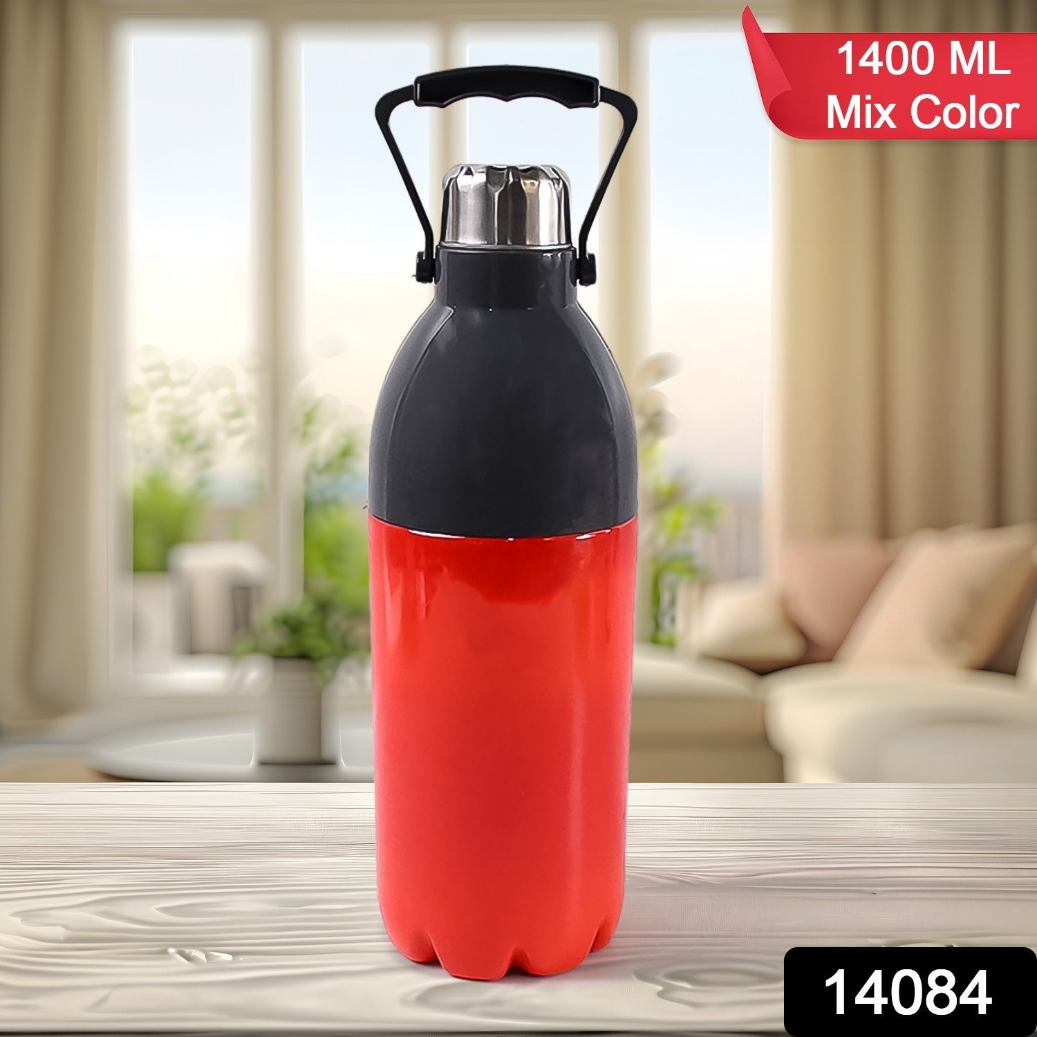 Colorful insulated plastic sports water bottle 1400ml for gym and outdoor use