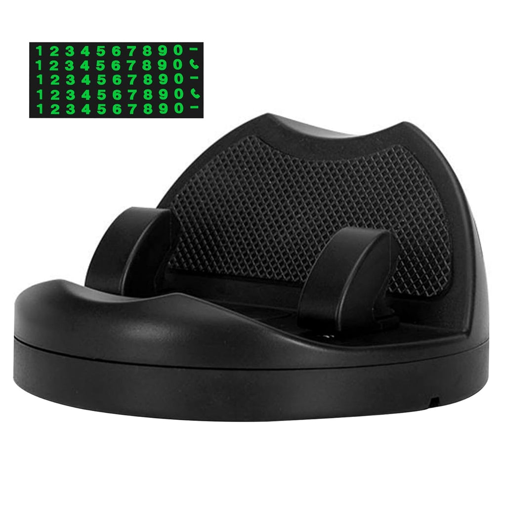 Close-up of the 360-degree rotatable phone mount feature for optimal viewing angles.