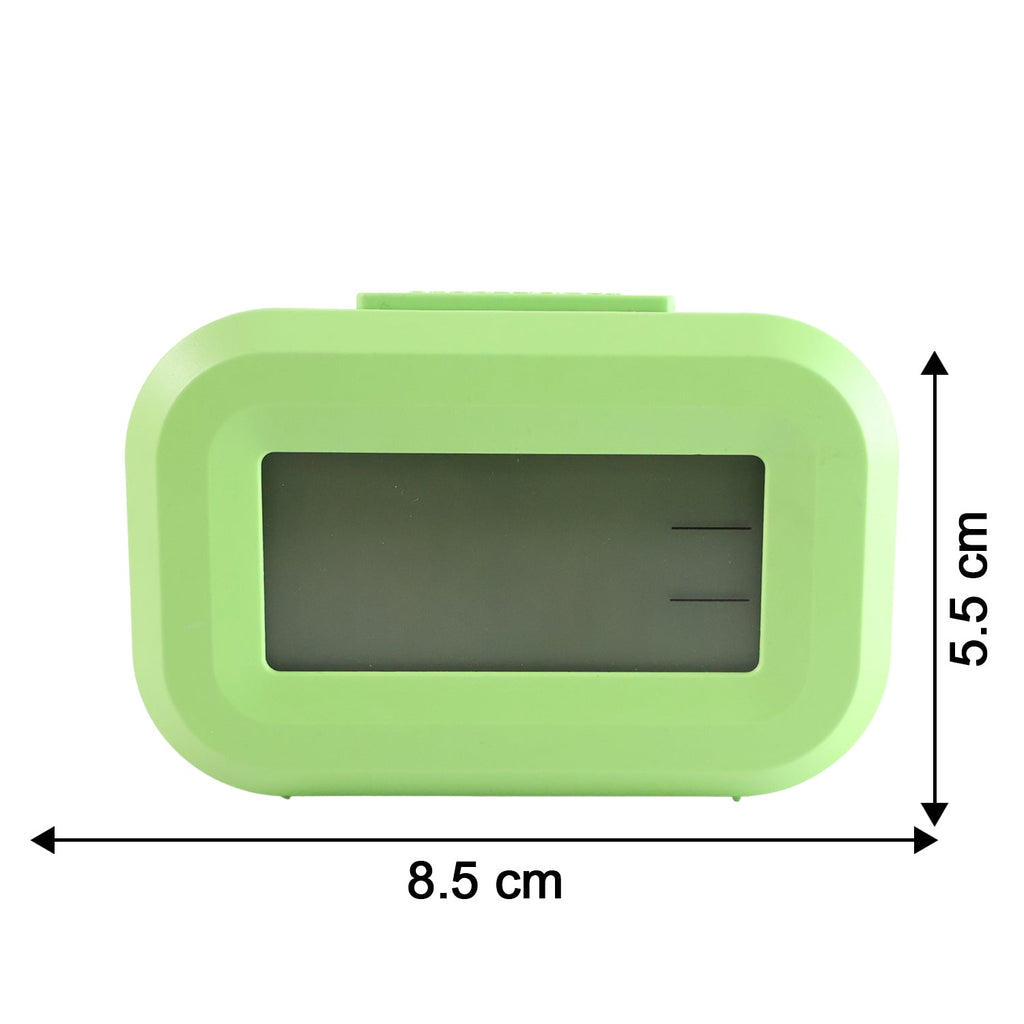 Alarm clock size guide image showing dimensions