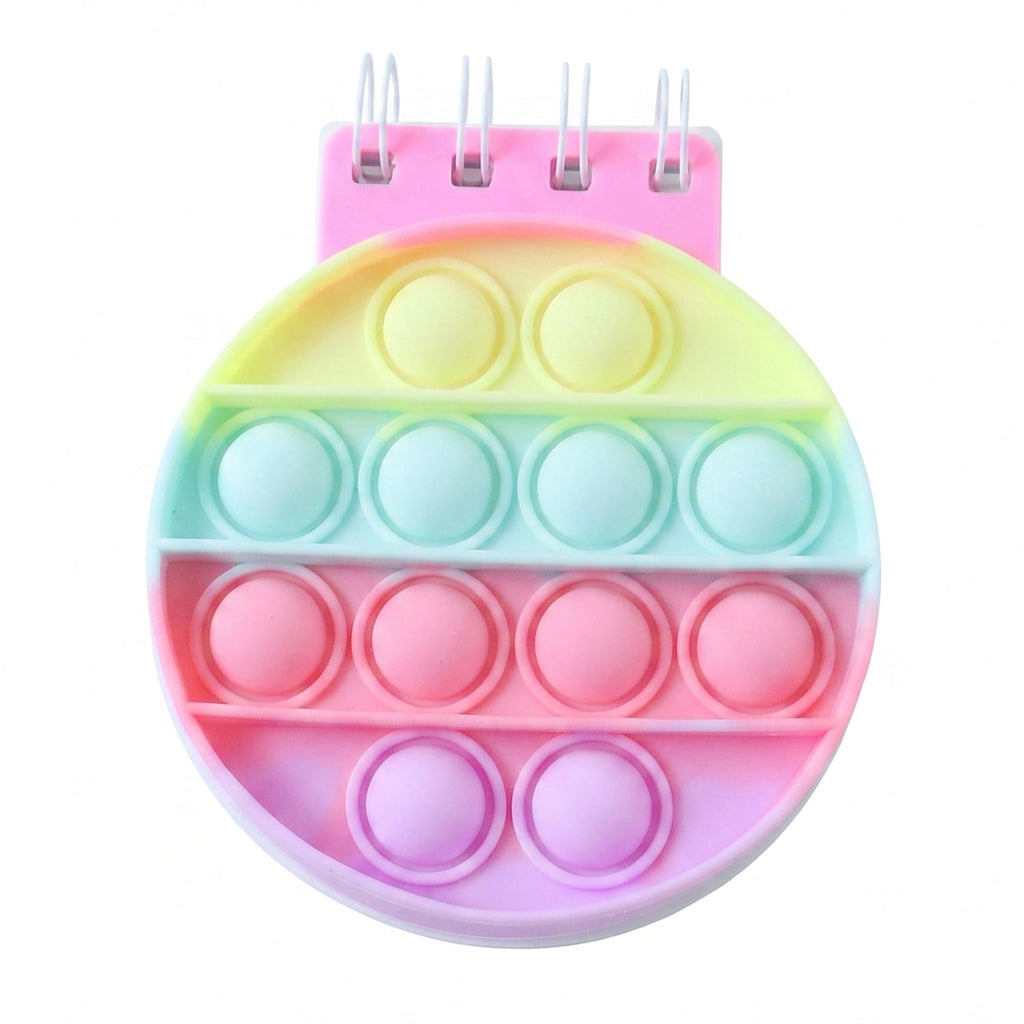 Colourful fidget diary with pop bubbles for children