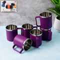 Supermom 6-piece stainless steel coffee mug set with inner steel lining