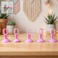 Set of 5 silicone door stoppers with suction base for wall protection