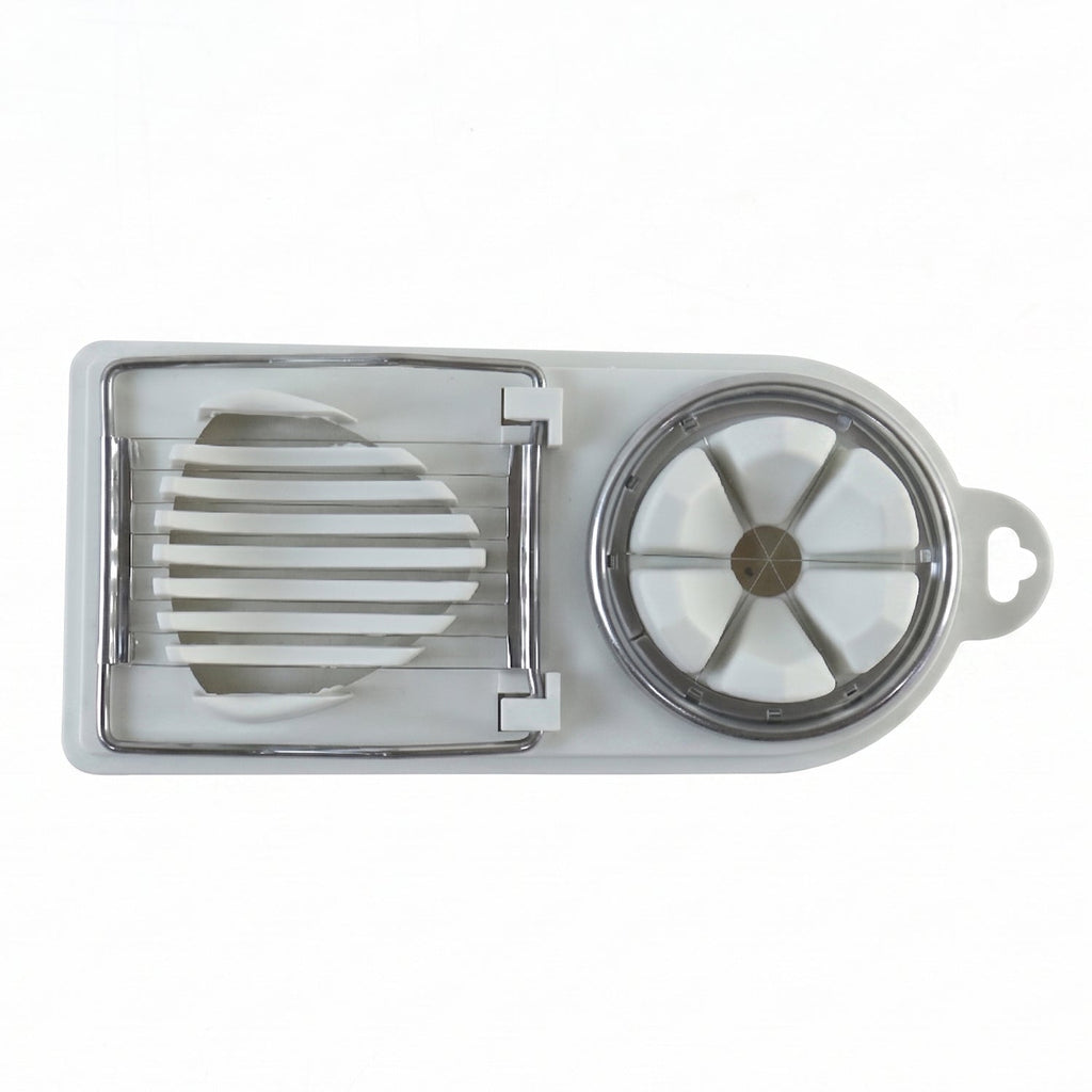Durable steel egg slicer and wedger for salads and snacks