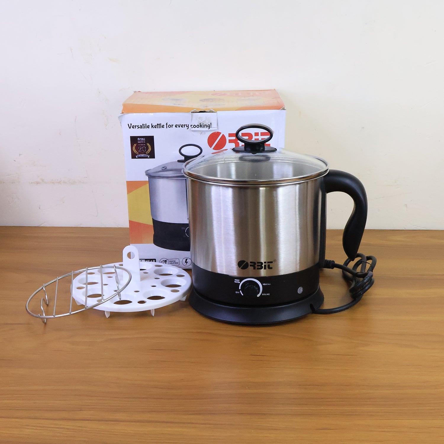 Orbit electric idli cooker and steamer in kitchen setting