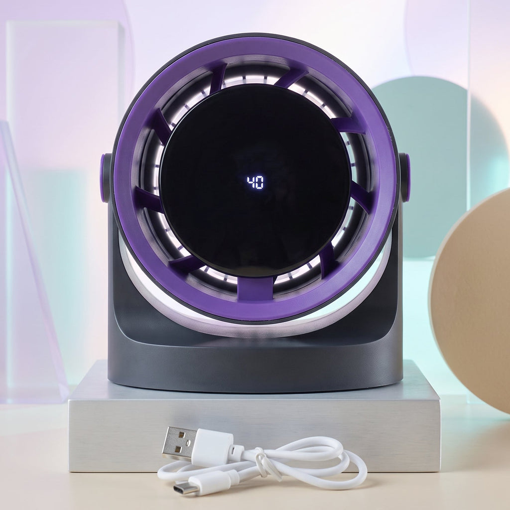 Adjustable table circulator fan for home and office