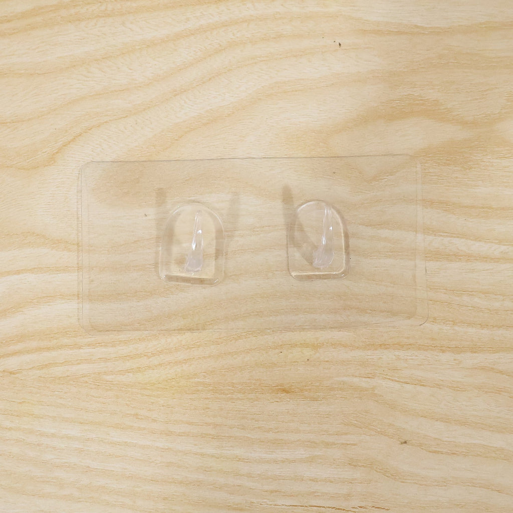 Transparent Double Hook Adhesive Wall Hook